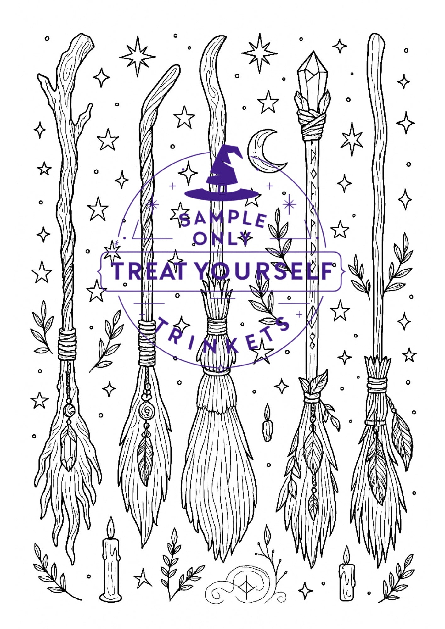 Witchy Things To Colour | Colouring Book