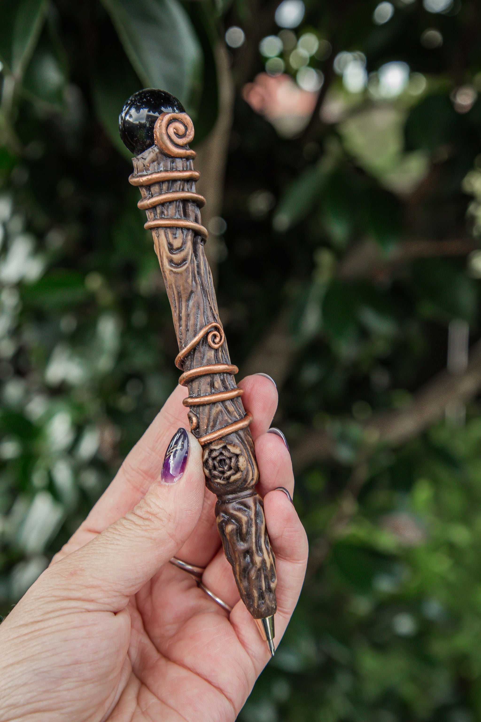 Innerscapes | A Guided Art Journal + Black Obsidian Wand Pen