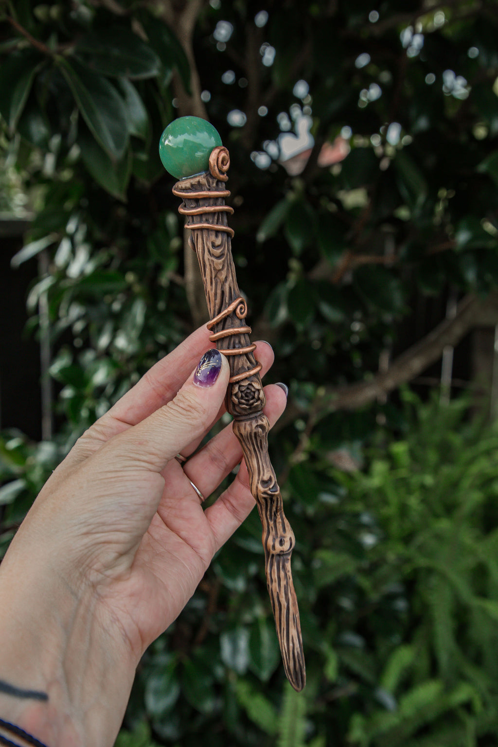 Green Aventurine Wand + Pen