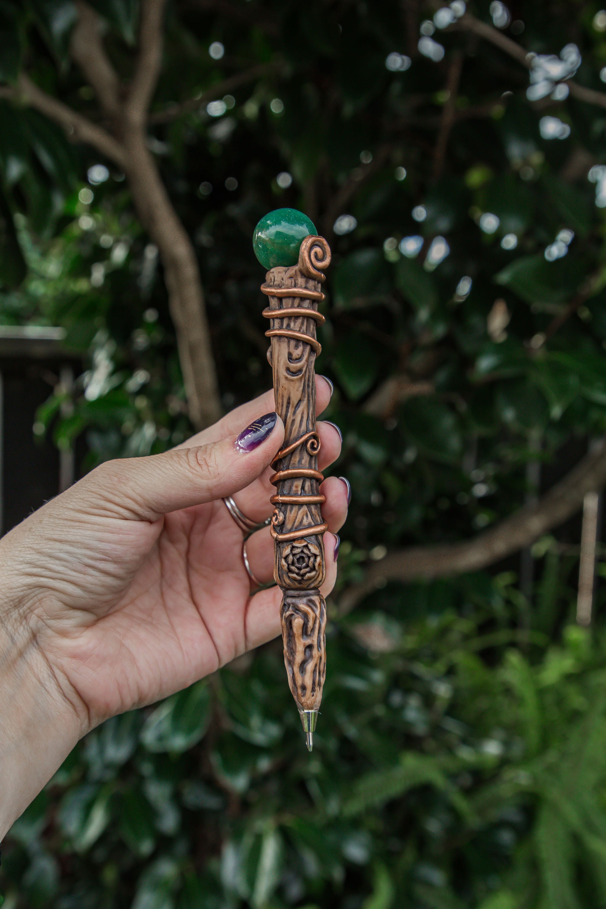 Innerscapes | A Guided Art Journal + Green Aventurine Wand Pen