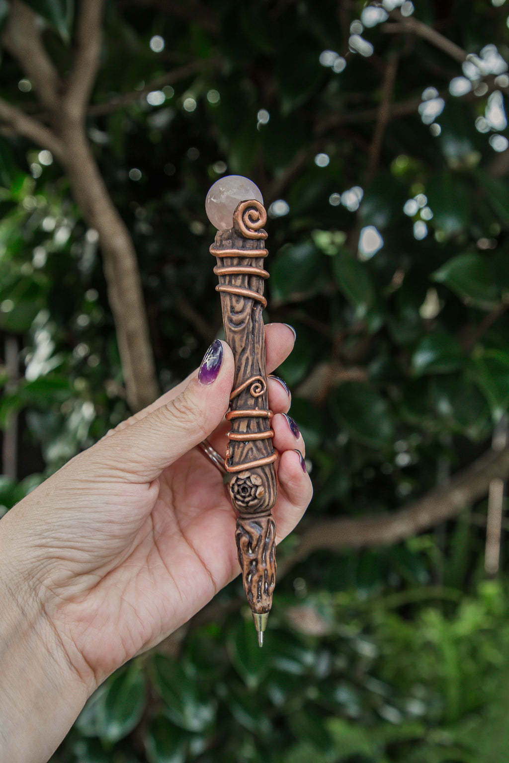Rose Quartz Wand + Pen