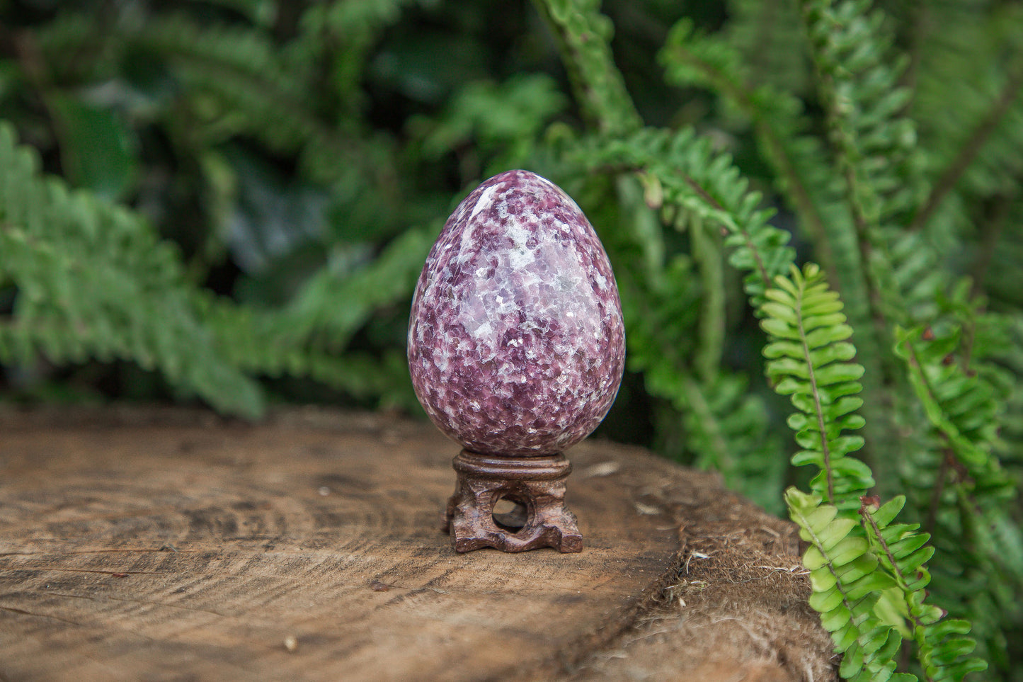 Lepidolite Egg + Stand