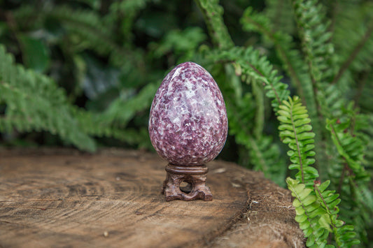 Lepidolite Egg + Stand