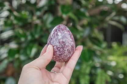 Lepidolite Egg + Stand