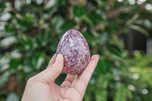 Lepidolite Egg + Stand