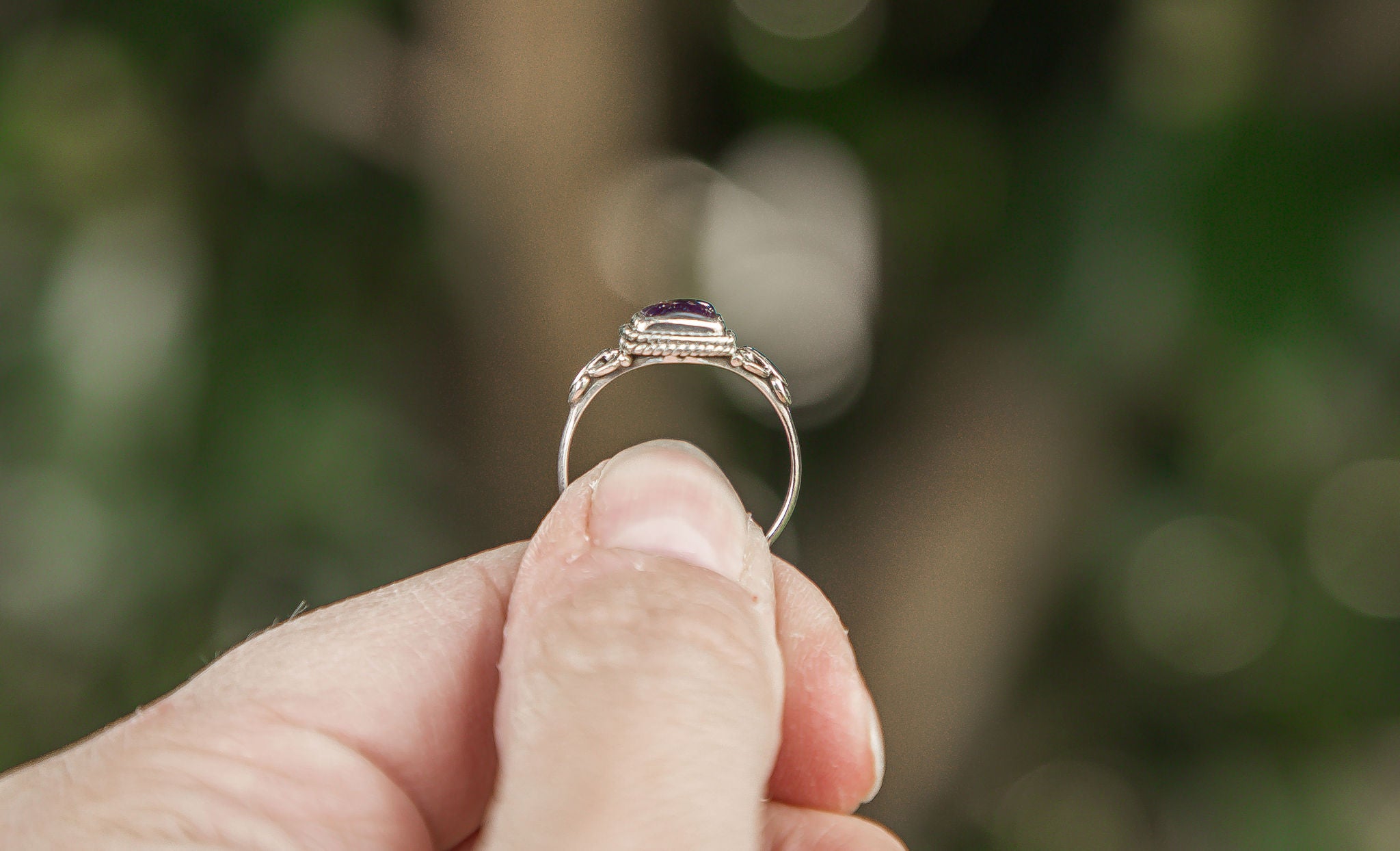 Sterling Silver Ring | Amethyst