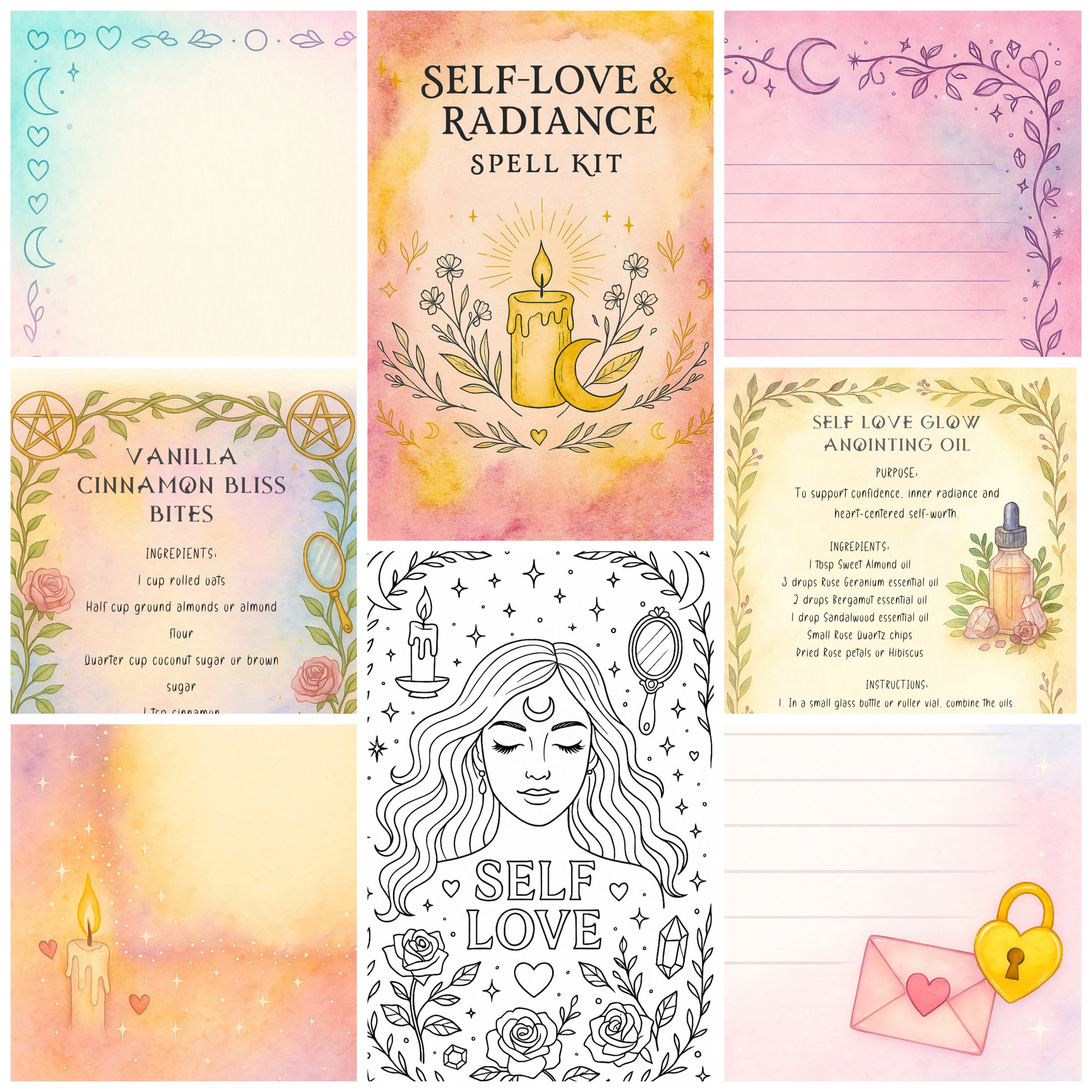 The Self Love + Radiance Spell Kit | A Printable Bundle