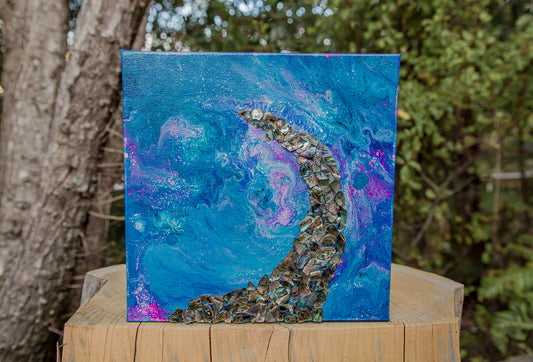 Paua Flow Art Canvas